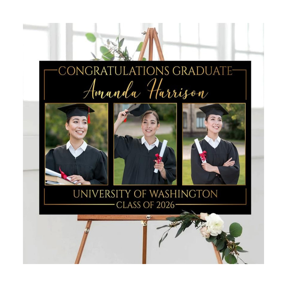 Personalized Graduation Party Welcome Sign With Photo, Senior 2026 Yard Sign Decorations, Custom Class of 2026 Graduation Lawn Display for High School or College Celebration #7