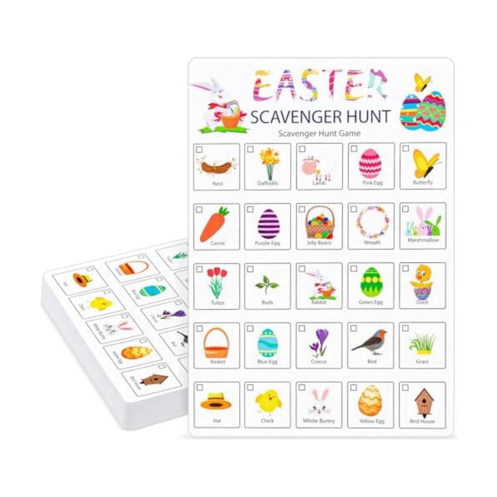 Hoolerry 30 Pcs Scavenger Hunt Cards for Kids Activities,Easter