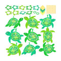Renbuzhu 48PCS Summer Crafts: Paper Sea Turtle Suncatchers DIY Kits, Ocean Beach Party Favors Window Stained Glass Effect Art Supplies Decorations