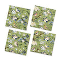 Vintage Floral Birds Paper Napkins - 50Pcs, 2Ply, 6.5 x 6.5 Inches