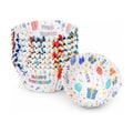 200 Paper Cupcake Liners, Muffin Liners or Baking Cups for Desserts, Muffins, Cupcakes and More Treats; Grease Proof, No Smell, Food Grade, Nut Serving Containers (Birthday)