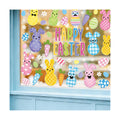 8 Sheets Easter Window Clings Stickers Happy Easter Bunny Egg Window Decals