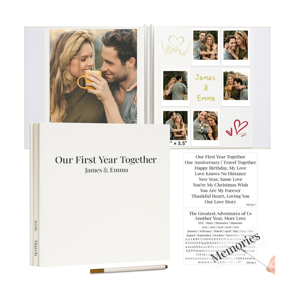 Vienrose Couples Self Adhesive Photo Album 11x10.7 40 Pages