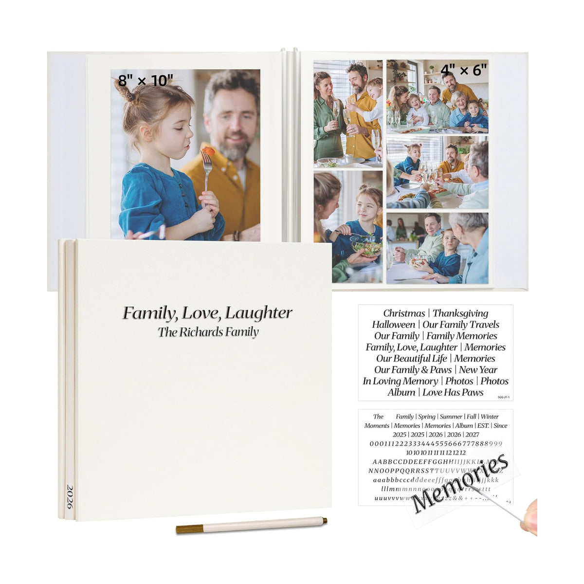 Vienrose Family Self Adhesive Photo Album 13.2x12.8 40 Pages