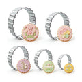 Round Cookie Cutter Set, 5 Pcs Wavy Edge Stainless Steel