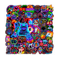DothRayan 100Pcs Water Bottle Stickers, Cool Cute Neon Sticker Packs, Prizes for Kids Classroom Rewards, Waterproof Vinyl Stickers for Water Bottles Laptop Scrapbooking Skateboard