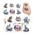 Wolf Temporary Tattoos for Kids, Cool Wolf Stickers Tattoos