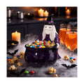 Reallnaive Halloween Candy Bowl Witch Cauldron Pot Ceramic Candy Dish