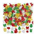 250Pcs Foam Stickers Glitter 3D Christmas Foam Xmas Shape Sticker,Christmas