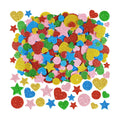 855Pcs Foam Stickers Glitter 3D Star Foam Shapes Stickers Self Adhesive Circle Star Heart Foam Stickers for DIY Crafts Scrapbooking Classroom Arts Project Home Theme Party Decor(Heart&Star&Circle)