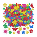325Pcs Foam Stickers Glitter 3D Spring Foam Shape Sticker,Flower Butterfly