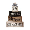 Moucuny 4 Pcs Farmhouse Kitchen Decor Wooden Plate Farmhouse Table Decor