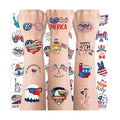 250th Anniversary USA Shirt - 150 PCS USA Flag Patriotic Tattoos for Fourth of July Accessories America Merchandise | 4th of July Outfits for Women,Red White Blue Party Decorations Favors Supplies