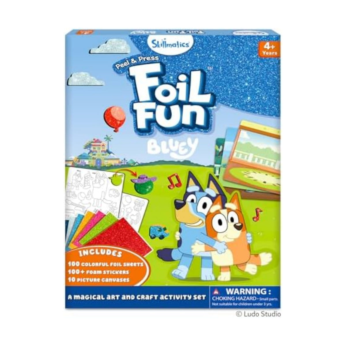 Skillmatics Foil Fun Bluey, DIY Foil Art & Craft Activity, Gift for Kids