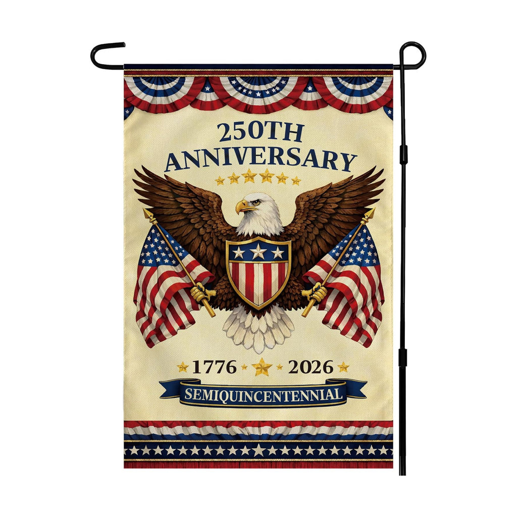 4th of July Decorations - 250th Anniversary Garden Flag | Fourth of July Decor Patriotic USA Banner,1776-2026 America Merchandise Accessories for Garden Yard Porch Patio Lawn Outdoor Outside