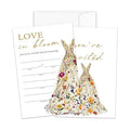 Love in Bloom Bridal Shower Invitations With Envelopes, Wild Flower Bridal Shower Invites, Bachelorette Party Invitations, Wedding Invites 25 Set, Celebration Engagement Party Supply/015