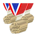 Quelay 30 Pcs 2 Inches Award Medals Bulk Medals Bulk with Neck Ribbons Metal Trophy Award Prize Gift for Tournaments, Competitions, Party, Kids and Adults