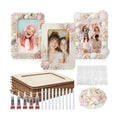 Yousoontic 10 Sets 4" X 6" Wood DIY Photo Frame Kit with Shells Pearls Glue