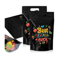 Engrowtic 100 Pcs Back to School Teacher Gift Bags Resealable First Day of School Teacher Treat Bag Bulk Thank You Goodie Pouches with Handles for Classroom Preschool Kindergarten Supplies
