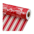 LaRibbons Red Christmas Wrapping Paper, Vintage Deer Winter Toile Design