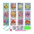 Saillong 24 Pcs Flower Mini Diamond Painting Kits with Frames Set