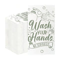 100 Pack Wash Your Hands Disposable Hand Towels for Bathroom Paper Towels for Guests Etiquette Guest Dinner Napkins Decorative Paper Hand Towels for Bathroom Wedding Birthday Anniversary (Green)