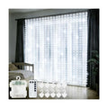 echosari Curtain Lights Battery Operated 9.8 x 9.8Ft with Timer Cool White