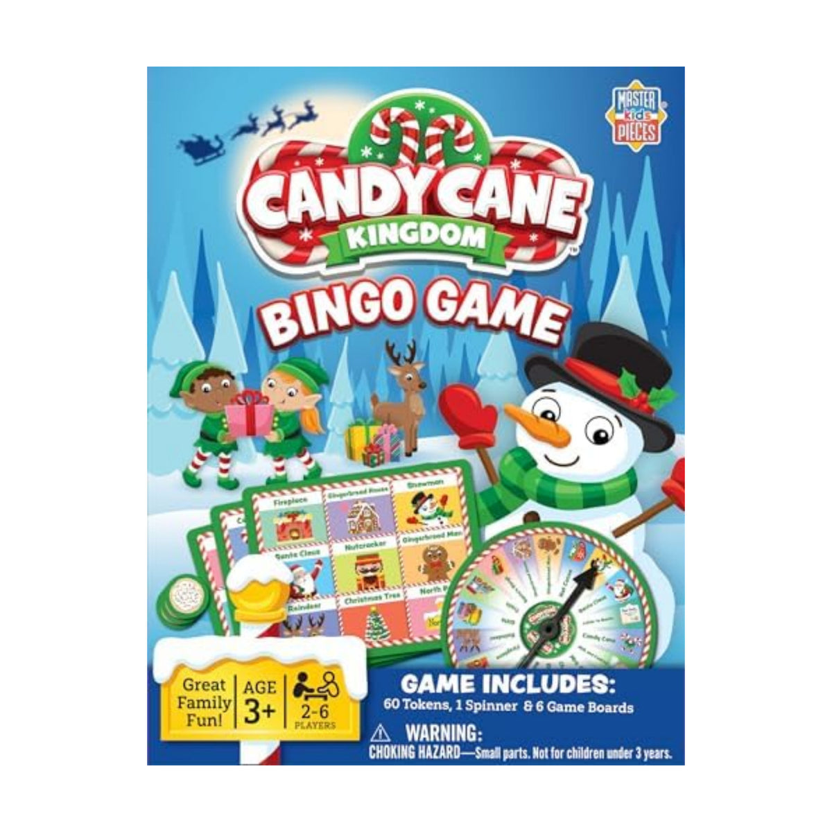 Masterpieces Family Games - Candy Cane Kingdom Christmas Bingo Game