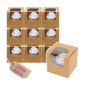 qiqee Brown Auto-pop up Cupcake Boxes Individual Cupcake 3.5x 3.5x 3.5inch 200pcs Single Cupcake Boxes