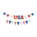 LARRAZABAL 4th of July Banner Decorations, USA Triangle Banner for Memorial Day 4th of July Independence Patriotic Party Supplies