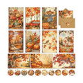 FYSUIMU Fall Greeting Cards 4 x 6 Inch Boxed Autumn Truck Pumpkin Leaves Blank Note Card with Envelopes Stickers Glue Stick for Thanksgiving Harvest Party Supplies, 20 Pack