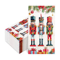 Whaline 50Pcs Christmas Guest Napkins Disposable Napkin Watercolor Nutcracker Pine Branch Dinner Hand Paper Napkins for Xmas Winter Holiday Party Tableware Supplies