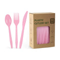 90Pcs Pink Plastic Silverware Set, Salad Size Disposable for Dessert