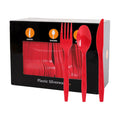 360Pcs Red Plastic Silverware Set, Disposable Forks Spoons Knives