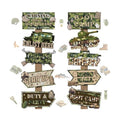 Hooqict 20 Pieces Army Party Sign Camouflage Military Birthday Party Decorations Directional Signs for Boys Men Camo Army Retirement Decorations Welcome to Boot Camp Party Supplies