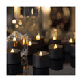 Homemory 50-Pack Black Flameless Battery Tea Light Candles, 200+ Hours