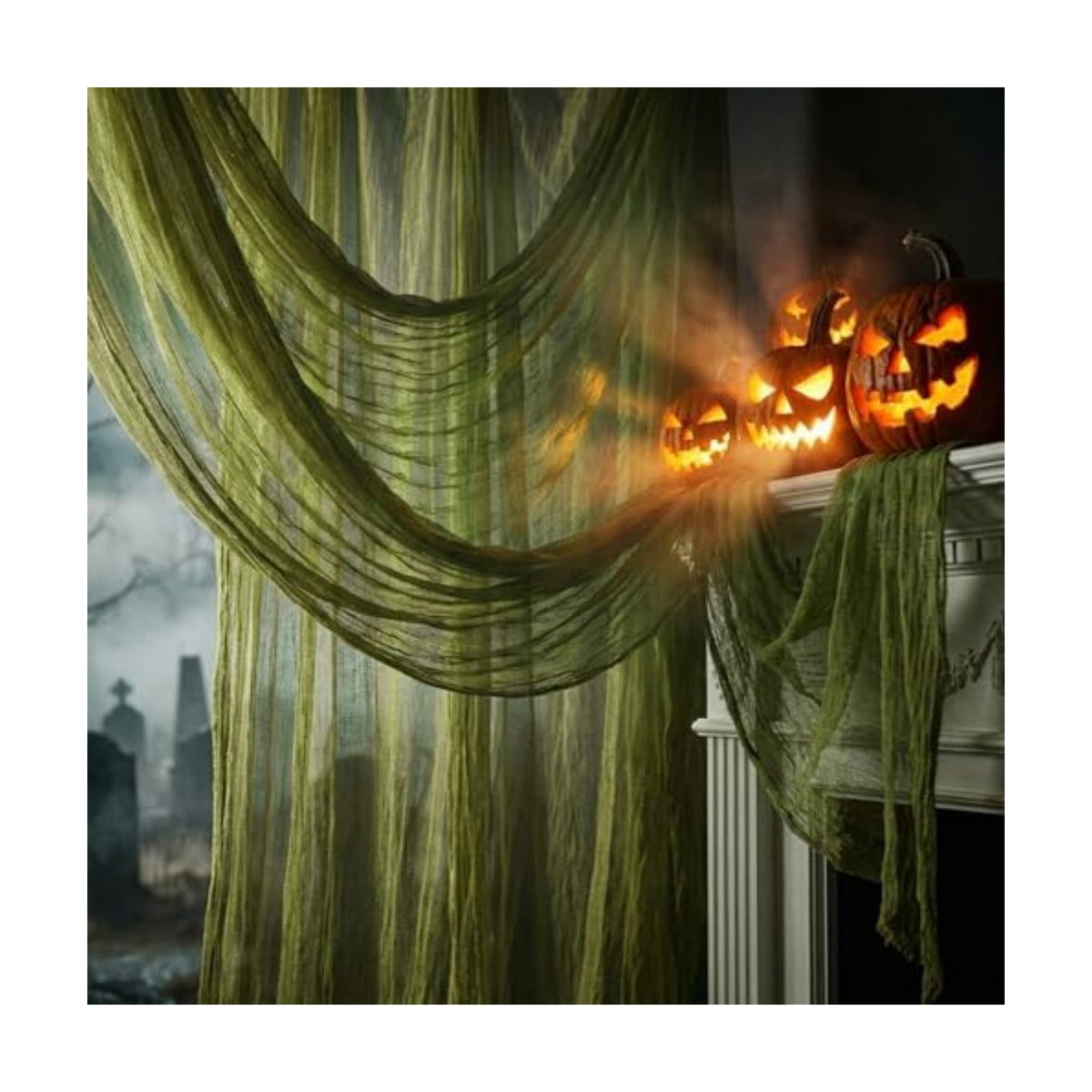 400"x85" Large Halloween Scary Gauze, Spooky Cloth Party Decoration
