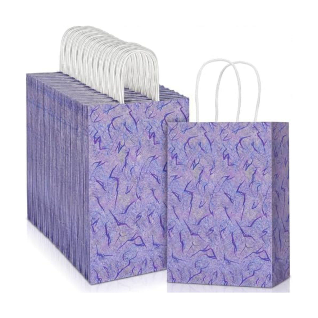 Kolldenn 48 Pcs Kpop Goodie Bags with Handles Purple Lightning Party Bags