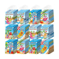 Kolldenn 48 Pcs Summer Christmas Goodie Bag with Handle Xmas Gift Paper Bag