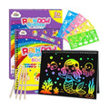 ZMLM Scratch Paper Art-Crafts Gift: 2 Pack Rainbow Notebooks Supplies Toys