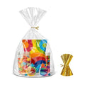 Flat Bottom Cellophane Bags with Twist Ties, 55 CT 10x14 Inches Cellophane Wrap for Gift Flat Bottom Clear Treat Bags Cello Packaging for Party Favors, Bridal Showers and Wedding Gift Wrapping