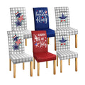 Mindsoft 6 Pcs Patriotic Chair Covers Red White Blue Decor for Veterans Day