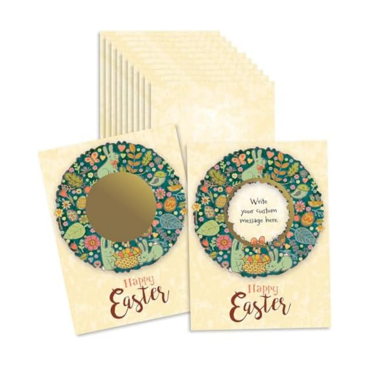 My Scratch Offs Spring Easter Wreath DIY Make Your Own Scratch Off Card Pack 20 Cards and 20 Scratch Off Stickers