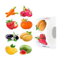 500PCS Fruit Stickers Rolls 8 Styles Summer Fruits and Vegetables Sticker 1in Self-Adhesive Waterproof Vinyl Stickers Decor for Birthday Party Envelopes Scrapbook Decorations