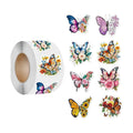 500PCS Butterfly Stickers 8 Styles Alien Butterfly Sticker Rolls 1in Cartoon Stickers Party Favors Waterproof Vinyl Sticker for Birthday Party Favors Envelopes Decorations