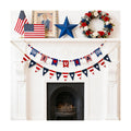 9.8 FT 4th of July Patriotic Garland, 2Pcs Independence Day American Flag Wood Bead Garland for Mantel, Red White Blue 4th of July Decorations for Home Wall Independence Day Memorial Day Decor