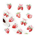 500PCS Fruit Stickers Rolls 8 Styles Strawberry Sticker 1in Self-Adhesive Waterproof Vinyl Stickers Decor for Birthday Party Envelopes Scrapbook Decorations