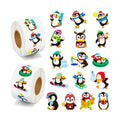 500PCS Penguin Stickers 16 Styles Little Penguin Sticker Rolls 1in Adorable Stickers Party Favors Waterproof Vinyl Sticker for Birthday Party Favors Envelopes Scrapbook Decorations