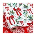 Yarcony Christmas Wrapping Paper Jumbo Roll, Red and Green Wrapping Paper