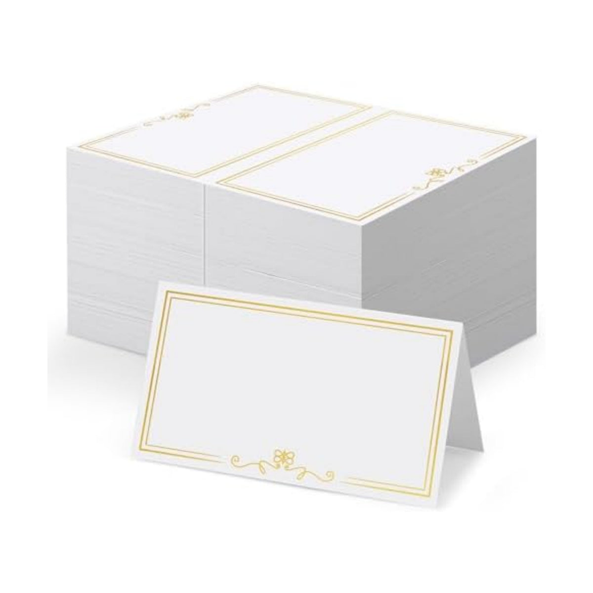 150Pcs Place Cards for Table Setting Wedding Cards with Gold Foil Border